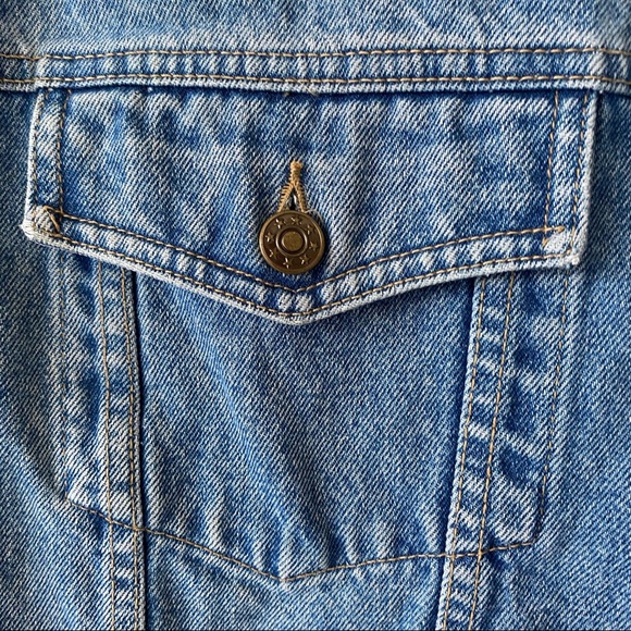 Vintage denim trucker jacket, western jean jacket - Picture 3 of 5